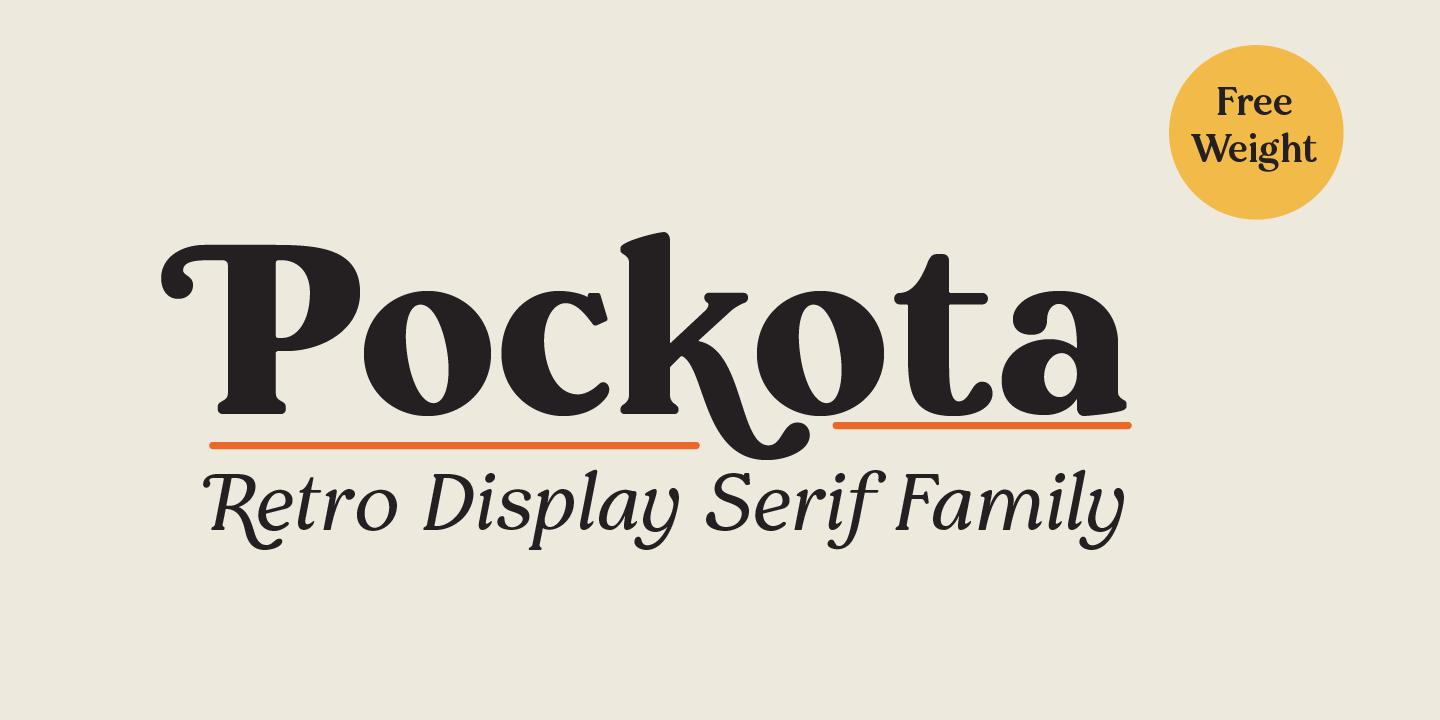 Schriftart Pockota